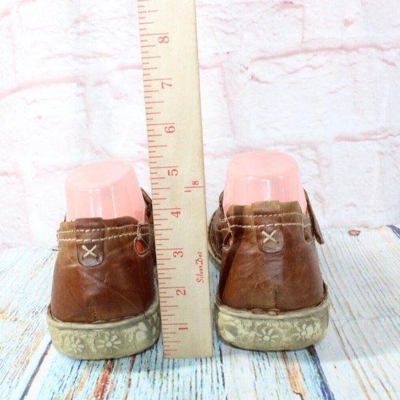 Josef Seibel Brown Cutout Leather Mary Jane Flat Shoes Size US 11 - Picture 8 of 9